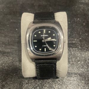 Square face Diesel watch.